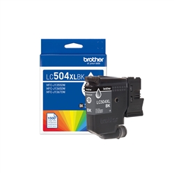 Brother LC504XLBK ( LC-504XLBK ) OEM Black High Yield Ink Cartridge; 1500 Pages