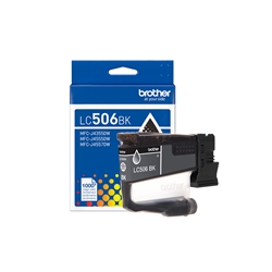 Brother LC506BK ( LC-506BK ) OEM Black Ink Cartridge; 900 Pages