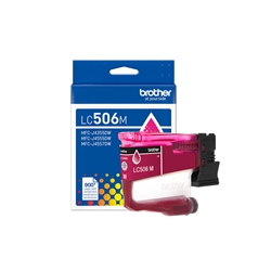 Brother LC506M ( LC-506M ) OEM Magenta Ink Cartridge; 500 Pages