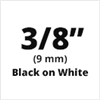 Brother MK221 Compatible Black on White Non-Laminated Tape 9mm x 8m (3/8" x 26'2") 