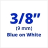 Brother MK223 Blue on White Non-Laminated Tape 9mm x 8m (3/8" x 26'2") 