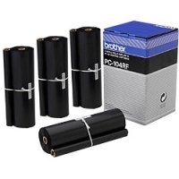 Brother PC104RF( PC-104RF ) OEM Black Thermal Transfer Ribbon (Pack of 4)