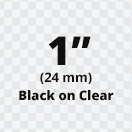Brother TZe151 Compatible Black on Clear Laminated Tape for Indoor and Outdoor Use 24mm x 8m ( 1" x 26'2") 