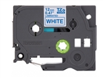 Brother TZe233G Blue on White Laminated Tape for Indoor and Outdoor Use 12mm x 8m (1/2" x 26'2") 