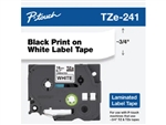 Brother TZe241G Black on White Laminated Tape for Indoor and Outdoor Use 18mm x 8m (3/4" x 26'2") 