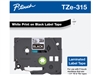 Brother TZe315G White on Black Laminated Tape for Indoor and Outdoor Use 6mm x 8m (1/4" x 26'2") 