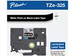 Brother TZe325G White on Black Laminated Tape for Indoor and Outdoor Use 9mm x 8m (3/8" x 26'2") 