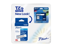 Brother TZe335G White on Black Laminated Tape for Indoor and Outdoor Use 12mm x 8m (1/2" x 26'2") 