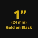 Brother TZe354 Gold on Black Laminated Tape for Indoor and Outdoor Use 24mm x 8m ( 1" x 26'2") 