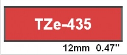 Brother TZe431 Black on Red Laminated Tape for Indoor and Outdoor Use 12mm x 8m (1/2" x 26'2") 