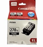 Canon PGI270XL ( PGI-270XL ) ( 0319C001 ) OEM Pigment Black High Yield Inkjet Cartridge Pack of 2)