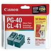 Canon PG40 / CL41 ( 0615B010 ) OEM Black/Colour Value Pack