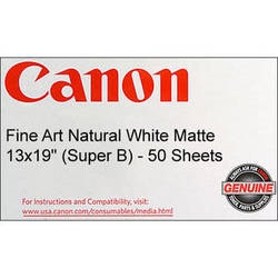 Canon Fine Art Natural White Matte Paper 13" x 19'" - 50 Sheets (230 gsm) - 0850V060