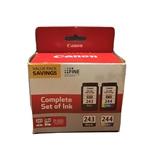 Canon PG243 / CL244  ( 1287C006 ) OEM Combo Pack includes PG243 Black and CL244 Colour Ink Cartridge