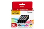 Canon CLI281XL ( 2037C005 ) OEM Combo Pack includes Black, Cyan, Magenta and Yellow