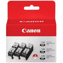 Canon PGI220 ( PGI-220 ) ( 2945B001\4 ) OEM Black Inkjet Cartridge (Pack of 3)