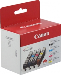 Canon CLI221 ( CLI-221 ) ( 2946B004 ) OEM Combo Pack includes Black, Cyan, Magenta and Yellow