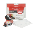 Canon BCI3 / BCI 6 ( 4479A292 ) OEM Combo Pack includes BCI-3eBK/BCI-6C/M/Y & 50 Sheets 4X6 Paper