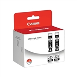 Canon PGI225 ( PGI-225 ) ( 4530B007 ) OEM Black Inkjet Cartridge (Pack of 2)