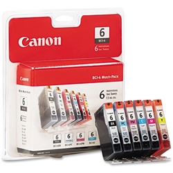 Canon BCI6 ( BCI-6 ) ( 4705A018 ) OEM Combo Pack includes Black, Cyan, Photo Cyan, Magenta, Photo Magenta and Yellow