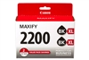 Canon PGI2200XLBK ( PGI-2200XLBK ) ( 9255B009 ) OEM Black High Yield Inkjet Cartridge (Twin Pack)