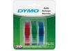Dymo Glossy Embossing Tape 3/8" x 117' - 3 Pack Blue, Red, Green - 1741671
