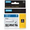 Dymo IND Vinyl Labels White on Blue 1/2" x 18' (12mm x 5m)  - 1805243