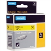 Dymo IND Heat-Shrink Tube Black on Yellow 1/4" x 5' (6mm x 1m) - 18052 / S0718310