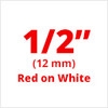 Dymo IND Permanent Vinyl Labels White on Black 1/2" x 18' ( 12mm x 5.5m) - 1805432
