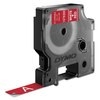 Dymo D1 Durable Tape White on Red 1/2" x 10' (12mm x 3m) - 1978366