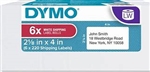 Dymo LabelWriter 1-Up File Folder Label Value Pack 2 1/8" x 4"; 220 Labels/Roll, 6 Rolls/Box - 2050811