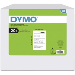 Dymo LW Multi-Purpose Labels 4" x 6", Value pack, 220 Labels/Roll, 20 Rolls/Box -  2050829