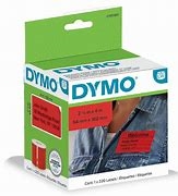 Dymo LW Name Badge Labels Red 2 1/2" x 4" (220 Labels/Roll) - 2133383