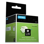 Dymo LW Address Labels Black on White 1 1/8" x 3 1/2" (28mm x 89mm) (130 labels/roll) (2 rolls/box) - 30251
