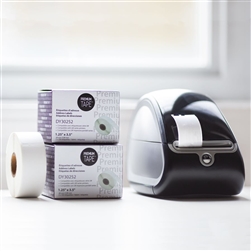 Dymo LW Compatible Address Labels Black on White 1 1/8" x 3 1/2" (28mm x 89mm) (350 Labels Per Roll, 2 Rolls Per Box) - 30252