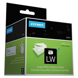Dymo LW Address Labels, Large 1 2/5" x 3 1/2" (36mm x 89mm) - 30321