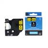 Dymo D1 Compatible Standard Labels Black on Yellow 3/8" x 23' (9mm x 7m) - 40918