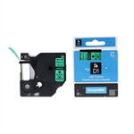 Dymo D1 Compatible Standard Labels Black on Green 1/2" x 23' (12mm x 7m) - 45019 / S0720590