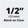 Dymo IND Permanent Polyester Labels Black on Permanent 1/2" x 18' (12mm x 5m) - 622289