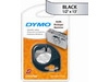 Dymo LT Plastic Labels Black on Metallic Silver 1/2" x 13' ( 12mm x 4m) ( 91338 ) 