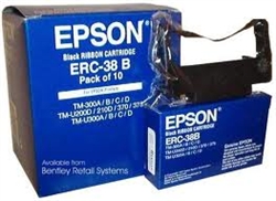 Epson ERC38B ( ERC-38B ) OEM Black POS Printer Ribbons (Pack of 10) for the Epson ERC 23 Dot Matrix POS Printers