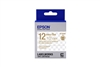 Epson LabelWorks LK 1/2" (12mm) x 30' (9m) Gold on Clear Standard Tape - LK-4TKN