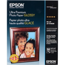 Epson Ultra Premium Photo Paper Glossy 8.5" x 11" (Letter) - 50 Sheets - S042175