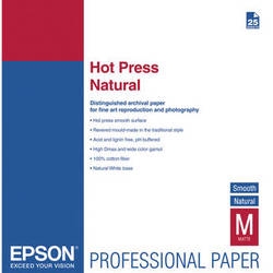 Epson Hot Press Natural Smooth Matte Paper 13" x 19" - 25 Sheets - S042320