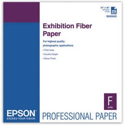 Epson Exhibition Fiber Paper for Inkjet 24" x 30" - 25 Sheets - S045042