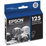 Epson 125 ( T125120 ) OEM Black Inkjet Cartridge for the Epson Stylus NX125 / NX127 / NX420 / NX625, WorkForce 320 / 323 / 325 / 520 InkJet Printers