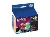 Epson 125 ( T125520 ) OEM Colour Ink Cartridge Multi-Pack (includes one each of Cyan, Magenta and Yellow) (Pack of 2)
