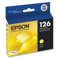 Epson 126 ( T126420 ) OEM Yellow High Yield Inkjet Cartridges for the Epson WorkForce 520 / 60 / 630 / 633 / 635 / 840 InkJet Printers