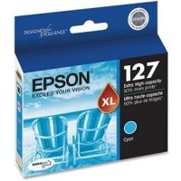 Epson 127 ( T127220 ) OEM Cyan Extra High Yield Ink Cartridges for the Epson Stylus NX625 , WorkForce 520 / 60 / 630 / 633 / 635 / 840 InkJet Printers