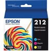 Epson 212 ( T212520 ) OEM Colour Combo Pack includes Cyan, Magenta and Yellow for the Expression Home XP-4100/4105 / WorkForce WF-2830/2850